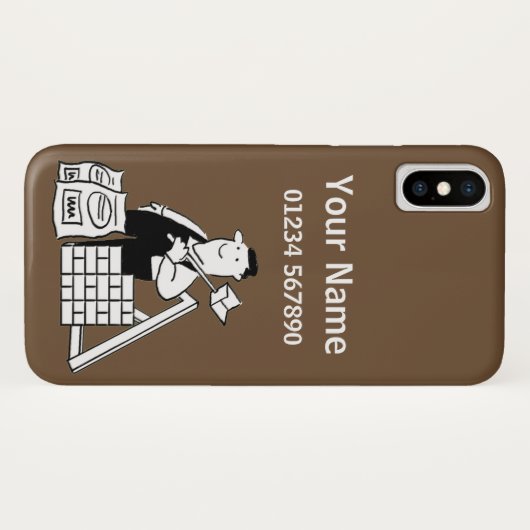 Builder Theme-Cartoon Case-Mate iPhone Hülle (Rückseite (Horizontal))