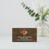 Builder Tools Logo | Heimwerkerbedarf | Holz Visitenkarte (Stehend Vorderseite)