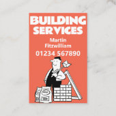 Builder, Zuhause-Reparaturen und Gebäude-Services Visitenkarte (Vorderseite)
