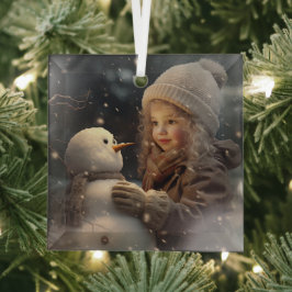 Building a Snowman Ornament Aus Glas