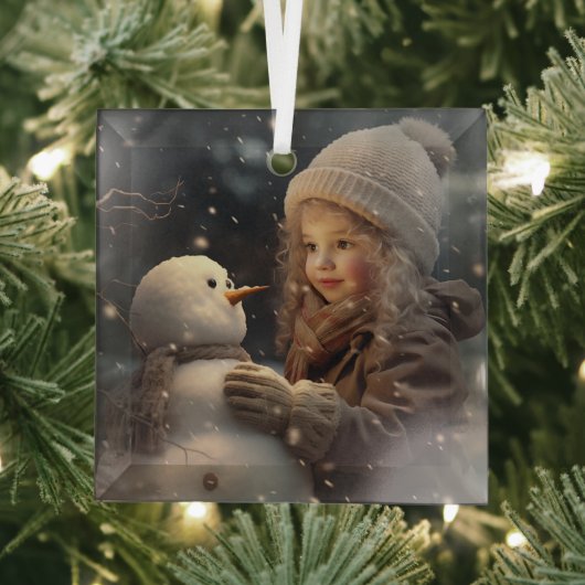 Building a Snowman Ornament Aus Glas (Insitu)