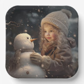 Building a Snowman Pappteller (Vorderseite)