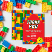 Building Blocks Birthday Fun Colorful Kids Dankeskarte