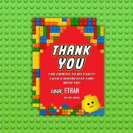 Building Blocks Birthday Fun Colorful Kids Dankeskarte