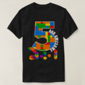 Building Blocks Bricks 5 Year Old Awesome Birthday T-Shirt (Design vorne)