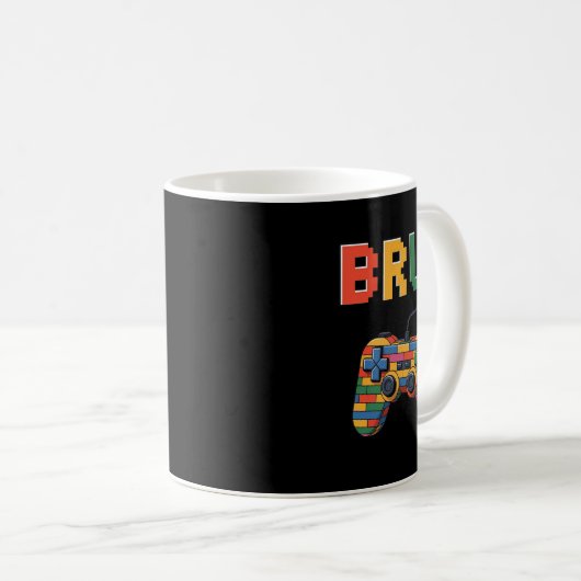 Building Blocks Bruh Gaming Gamer Boys Brick Maste Kaffeetasse (VorderseiteRechts)
