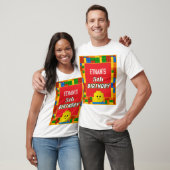 Building Blocks Parent Birthday Fun Matching Party T-Shirt (Unisex)