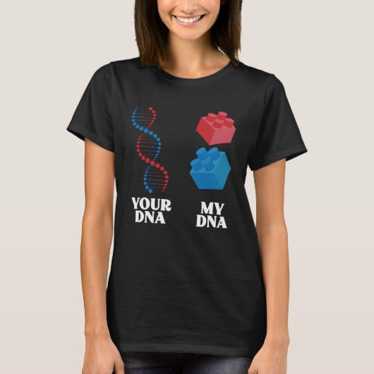 Building Bock My DNA Master Builder Toy Bricks T-Shirt (Vorderseite)