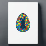 Building Bricks Easter Egg Bunny Boys Girl Family  Fotoplatte<br><div class="desc">Building Bricks Easter Egg Bunny Boys Girl Family Matching T-Shirt</div>