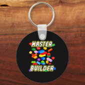 Building Bricks Master Builder Construction Block  Schlüsselanhänger (Vorderseite)