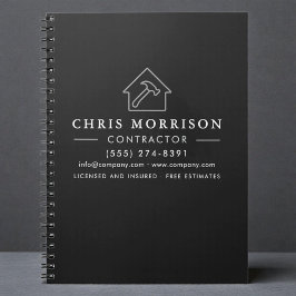 Building Construction Black Silver Notizblock