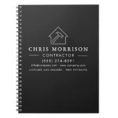 Building Construction Black Silver Notizblock (Vorderseite)