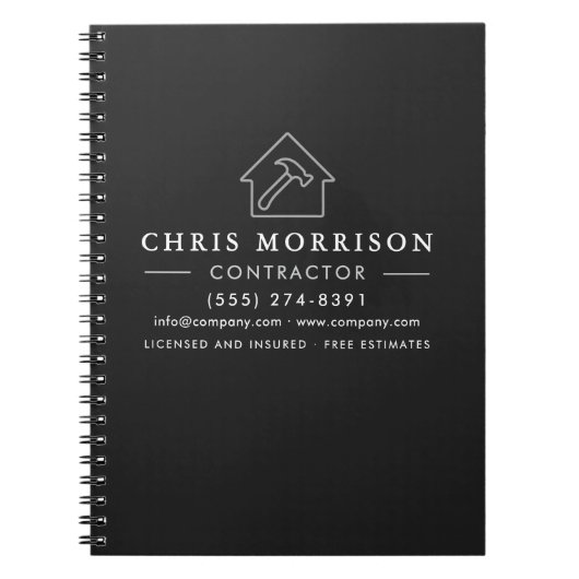 Building Construction Black Silver Notizblock (Vorderseite)