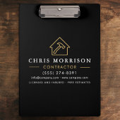 Building Construction Contractor Black Gold Klemmbrett