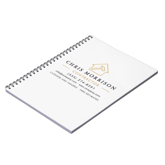 Building Construction White Gold Notizblock (Linke Seite)