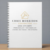 Building Construction White Gold Notizblock