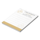 Building Construction White Gold Notizblock (Rotiert)