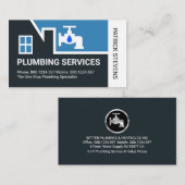 Building Frame Leaking Plumbing Faucet Visitenkarte (Vorne/Hinten)