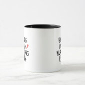 'Building Minds, Nurturing Hearts' Teacher Gift  Tasse (Zentrum)