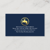 Building Pipeline Plumbing Service Visitenkarte (Rückseite)