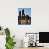 Buildings along the downtown Chicago lakefront Poster (Heimbüro)
