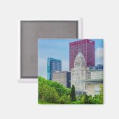 Buildings In Chicago Magnet (Vorderseite/Rückseite)