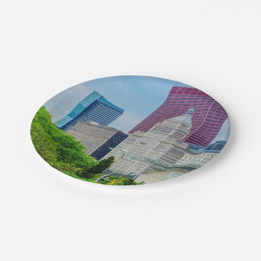 Buildings In Chicago Pappteller (Schrägansicht)