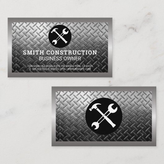 Buildtools | Baustahl Visitenkarte (Vorne/Hinten)