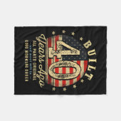 Built 40 Years Ago Funny 40th Birthday Usa Flag  Fleecedecke (Vorderseite (Horizontal))