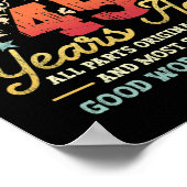 Built 45 Years Ago All Parts Original 45th Birthda Poster (Ecke)