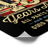 Built 45 Years Ago Funny 45th Birthday Usa Flag  Poster (Ecke)