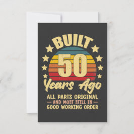 Built 50 Years Ago All Parts Original 50 Birthday Einladung