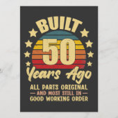 Built 50 Years Ago All Parts Original 50 Birthday Einladung (Vorderseite)