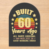 Built 60 Years Ago All Parts Original 60 Birthday Acryleinladungen (Vorderseite)