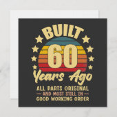 Built 60 Years Ago All Parts Original 60 Birthday Einladung (Vorne/Hinten)