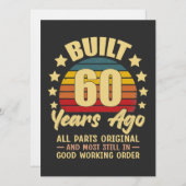 Built 60 Years Ago All Parts Original 60 Birthday Einladung (Vorne/Hinten)