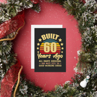 Built 60 Years Ago All Parts Original 60 Birthday Folieneinladung
