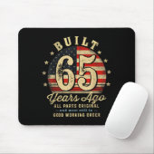 Built 65 Years Ago Funny 65th Birthday Usa Flag  Mousepad (Mit Mouse)