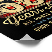 Built 65 Years Ago Funny 65th Birthday Usa Flag Poster (Ecke)