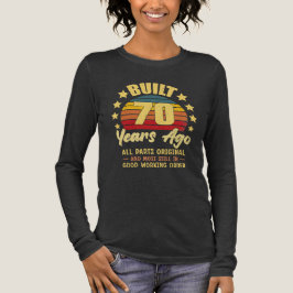 Built 70 Years Ago All Parts Original 70th Birthda Tri-Blend Shirt