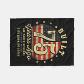 Built 75 Years Ago Funny 75th Birthday Usa Flag Fleecedecke (Vorderseite (Horizontal))