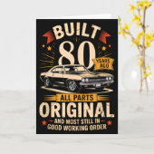 Built 80 Years Ago - Funny 80th Birthday Gift  Karte (Gelbe Blume)
