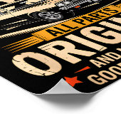 Built 80 Years Ago - Funny 80th Birthday Gift Poster (Ecke)