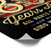 Built 80 Years Ago Funny 80th Birthday Usa Flag  Poster (Ecke)