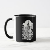 Built by Dreams Driven by Hustle City Design Tasse (Links)