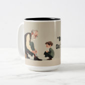 Built By Love. Guided By Dad Zweifarbige Tasse (Vorderseite Links)