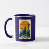 Built by Workers Retro Labor Day Shirt Tasse (Links)