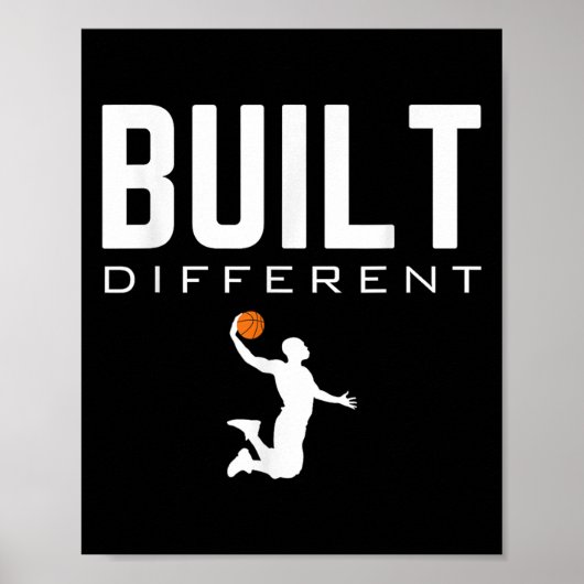 Built Different Basketball Player Quote Game Day M Poster (Vorne)