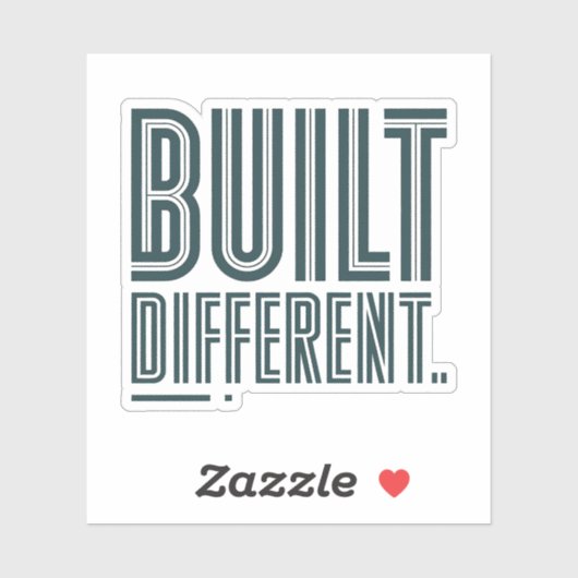 Built Different Graphic Sticker (Blatt)