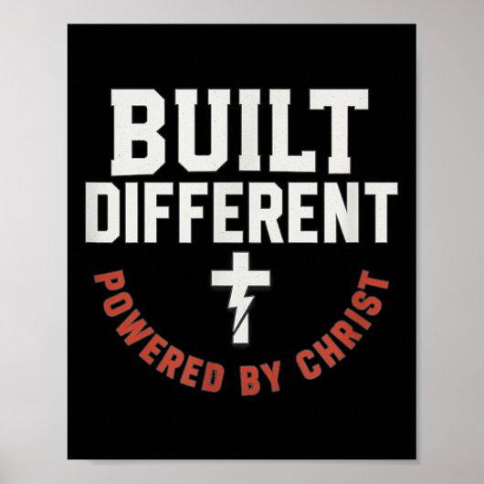 Built Different Powered By Christ Christian Philip Poster (Vorne)